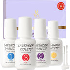 Lavender Violets dip powder nail kit front view showcasing the full box set