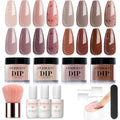 Azurebeauty dip powder nail kit front view with box and containers