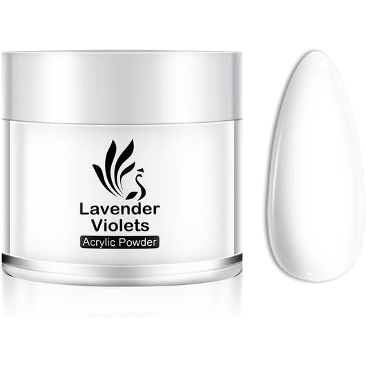 Lavender Violets 1oz bright white acrylic nail powder jar