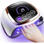 Gugusure Upgrade 180 Watt UV LED Nail Lamp front view with digital LCD display
