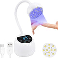 PHAIN mini UV LED nail lamp front view with pearl white finish