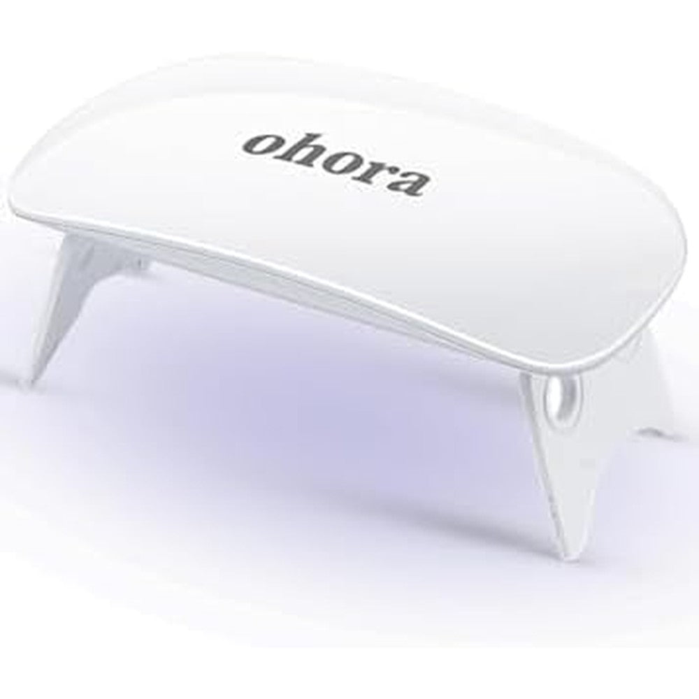 Ohora Care LED Lamp front view showing white arched design with brand logo for gel nail curing.