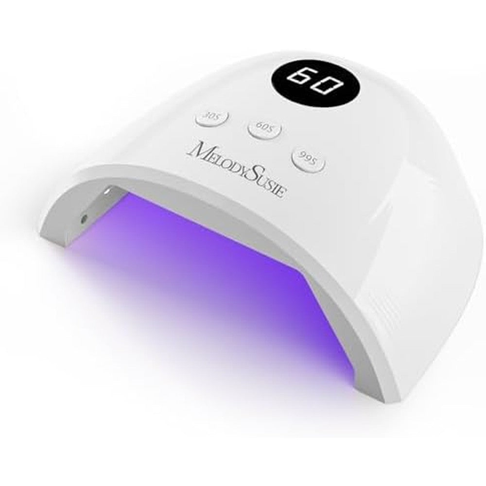 MelodySusie Compact Advanced UV LED Nail Lamp front view white professional salon gel dryer