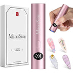 MelodySusie handheld cordless UV nail lamp front view in pink
