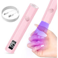 Mlogiroa handheld UV nail light front view in pink variant