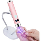 Linssy mini UV light for nails front view in pink