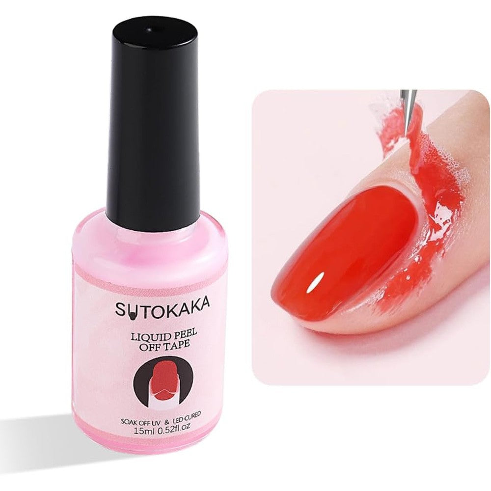 DRMODE Liquid Latex Tape 15ml bottle front view for professional manicures