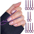 Aogigigio Nail Polish Protector front view showing pink and lavender clips.