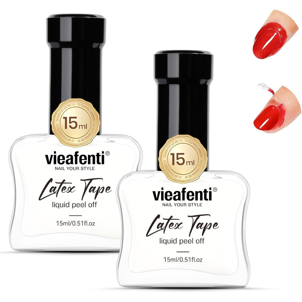 PUEEN Liquid Latex for Nails 15ml front view bottle showing pink cuticle guard formula
