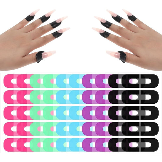 Gjinxi U-shaped nail polish protector front view showing disposable stickers on a sheet