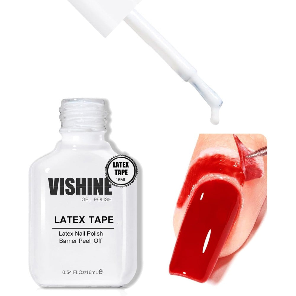 Vishine Liquid Latex for Nails 16ml bottle front view skin barrier protector