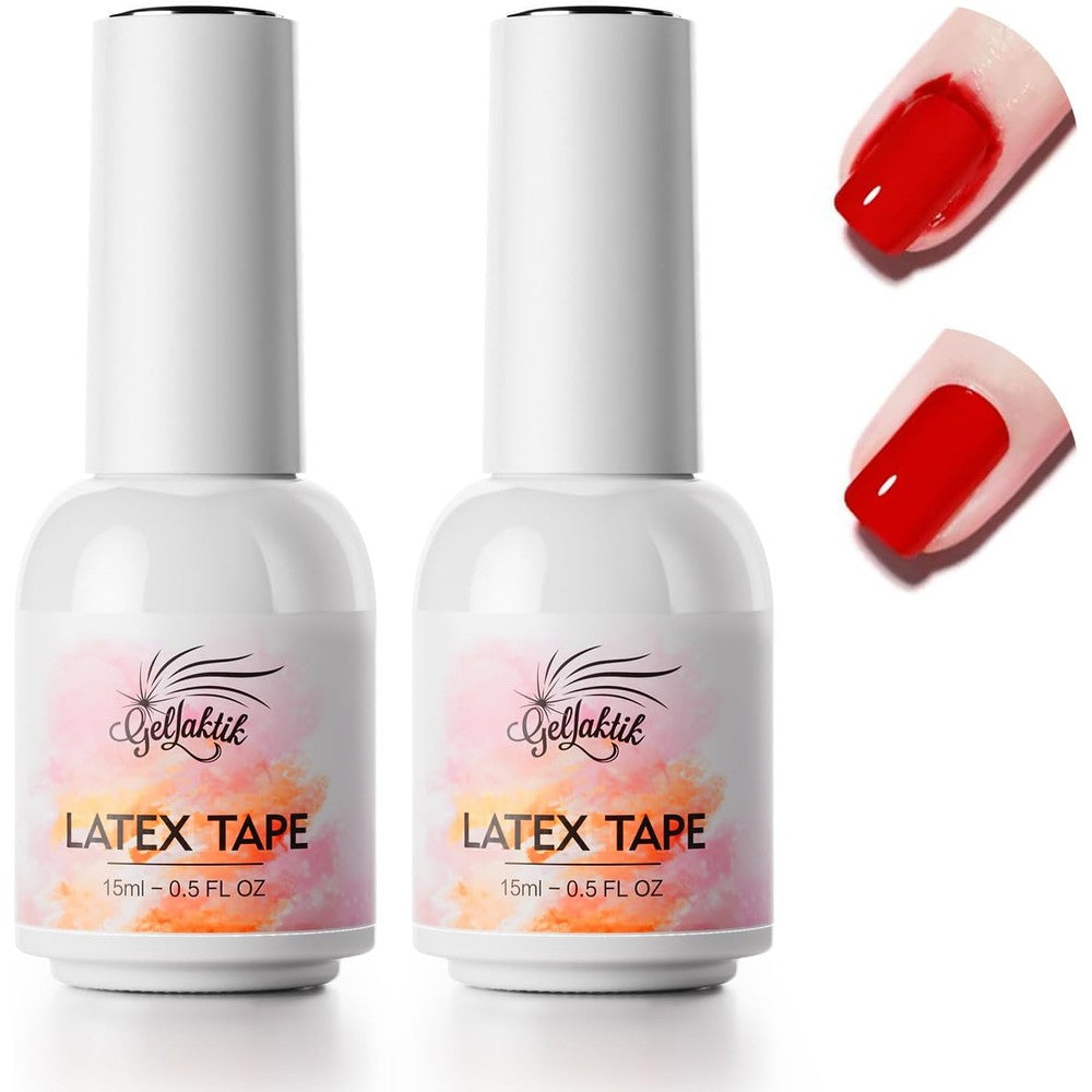 GELLAKTIK liquid latex for nails two pack front view showing premium bottles for cuticle protection