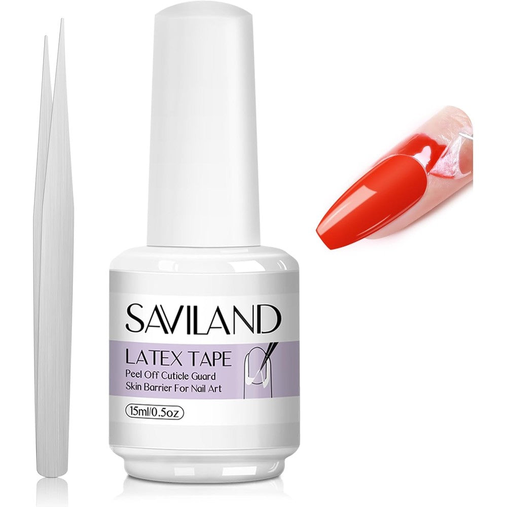 Saviland Liquid Latex for Nails 15ML bottle front view showing product labeling.