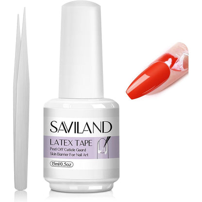 Saviland Liquid Latex for Nails 15ML bottle front view showing product labeling.
