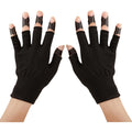 Bouttarro black UV protection fingerless gloves front view