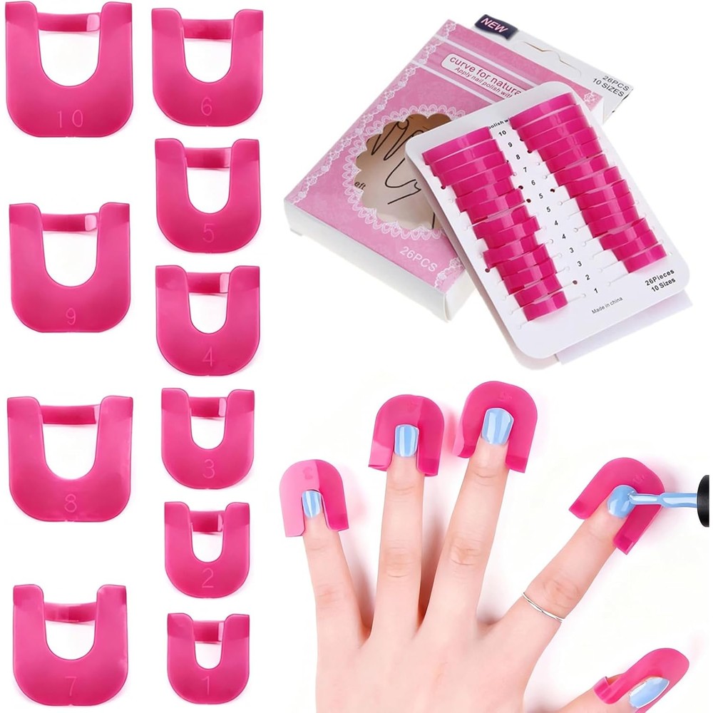 Guang-T Danneasy 26 pieces nail polish protector clips front view