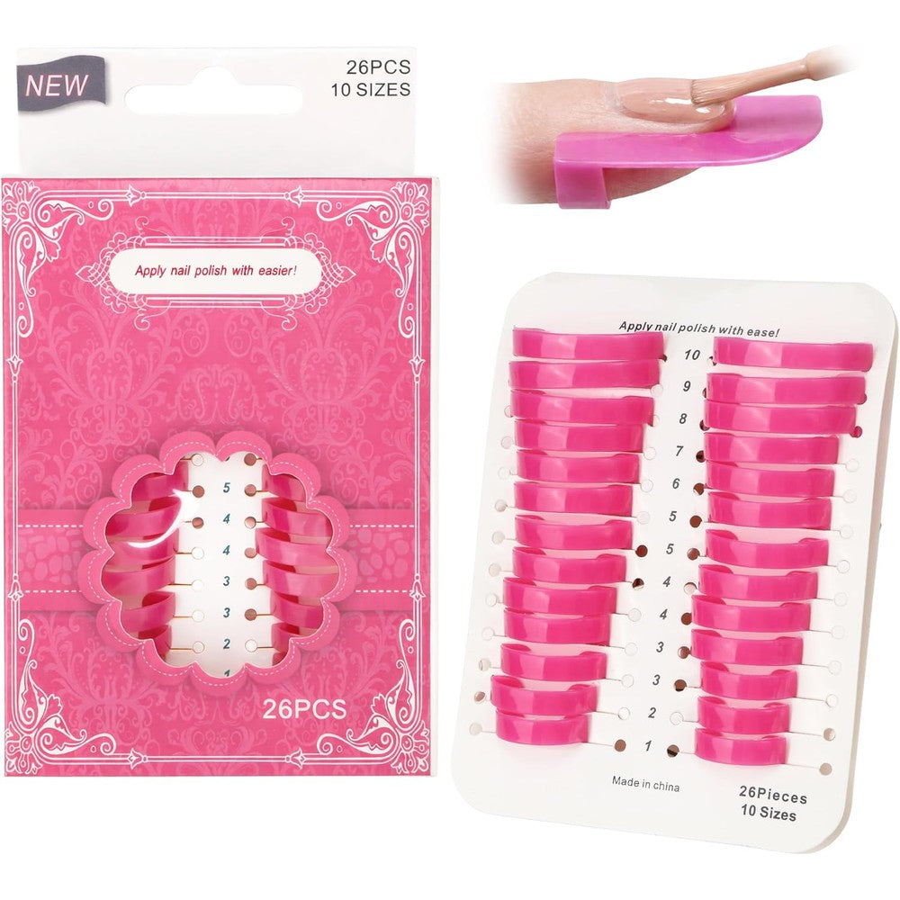 3TVol Reusable Nail Polish Guards set of 26 pieces front view