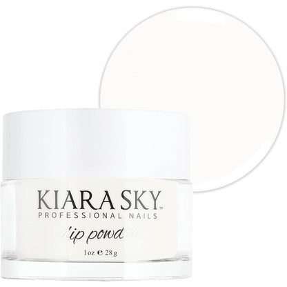 Kiara Sky Dip Powder Milky White 1 Ounce front view