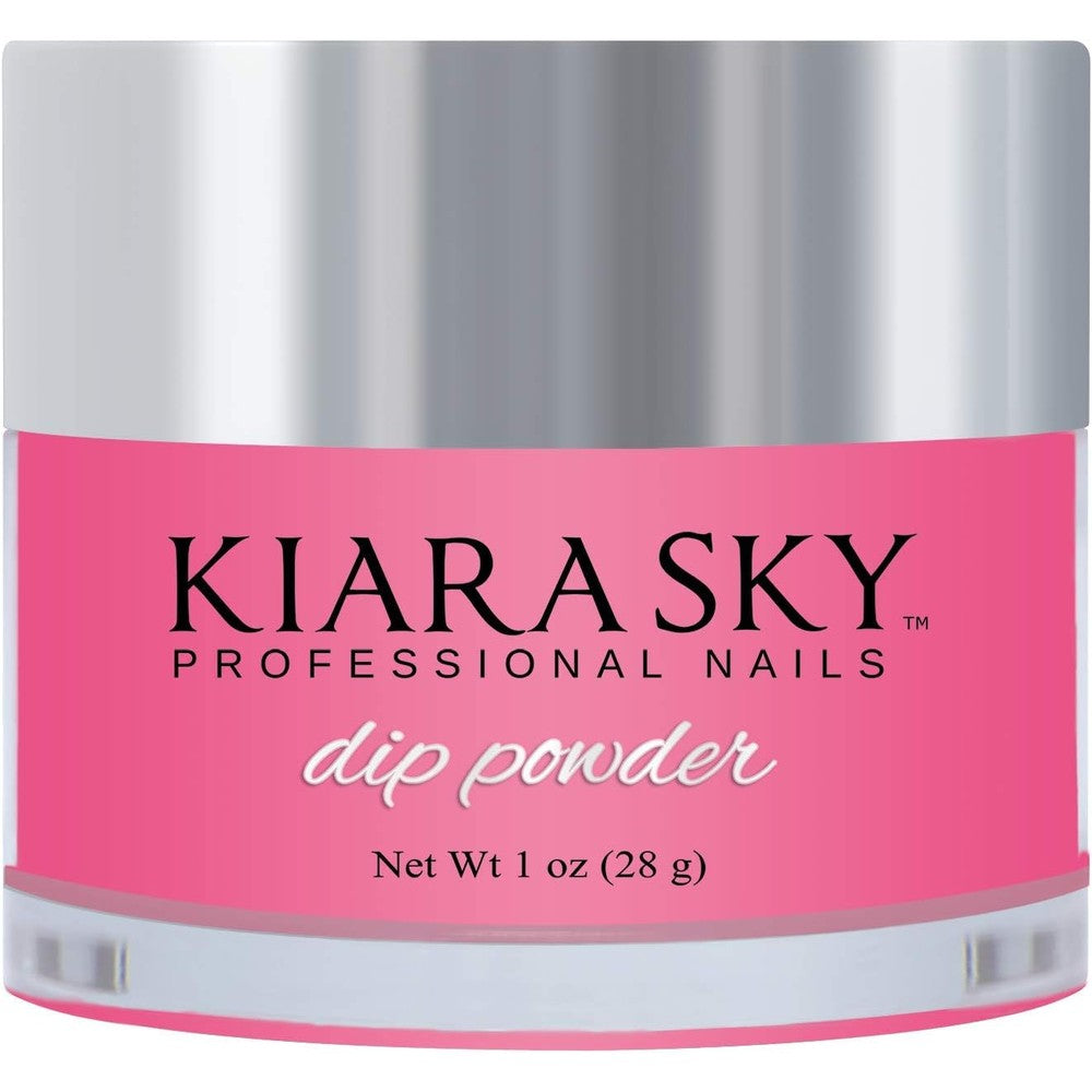 Kiara Sky Glow Collection Dip Powder Flamin-Glo front view jar