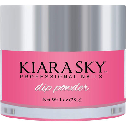 Kiara Sky Glow Collection Dip Powder Flamin-Glo front view jar