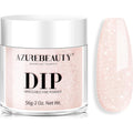 Azurebeauty dip powder peachy pink shimmer front view jar