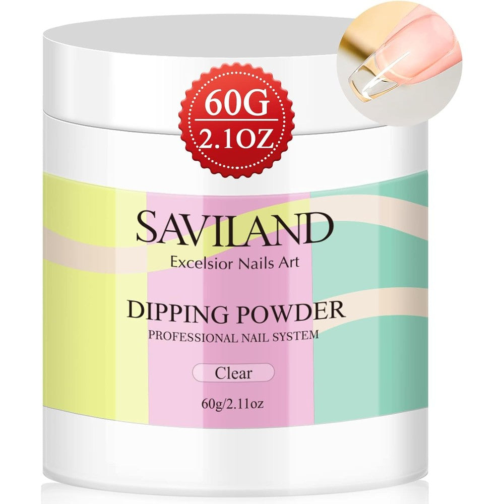Saviland Clear Dip Powder 60 gram jar front view