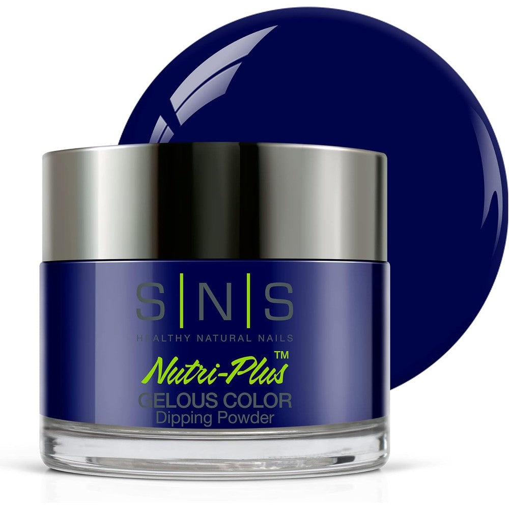 SNS Healthy Natural Nails Gelous Color Juniper Blue jar front view