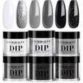 Azurebeauty dip powder nail basic set front view showcasing all six jars