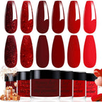 Honey Joy classic red dip powder set front view with six jars