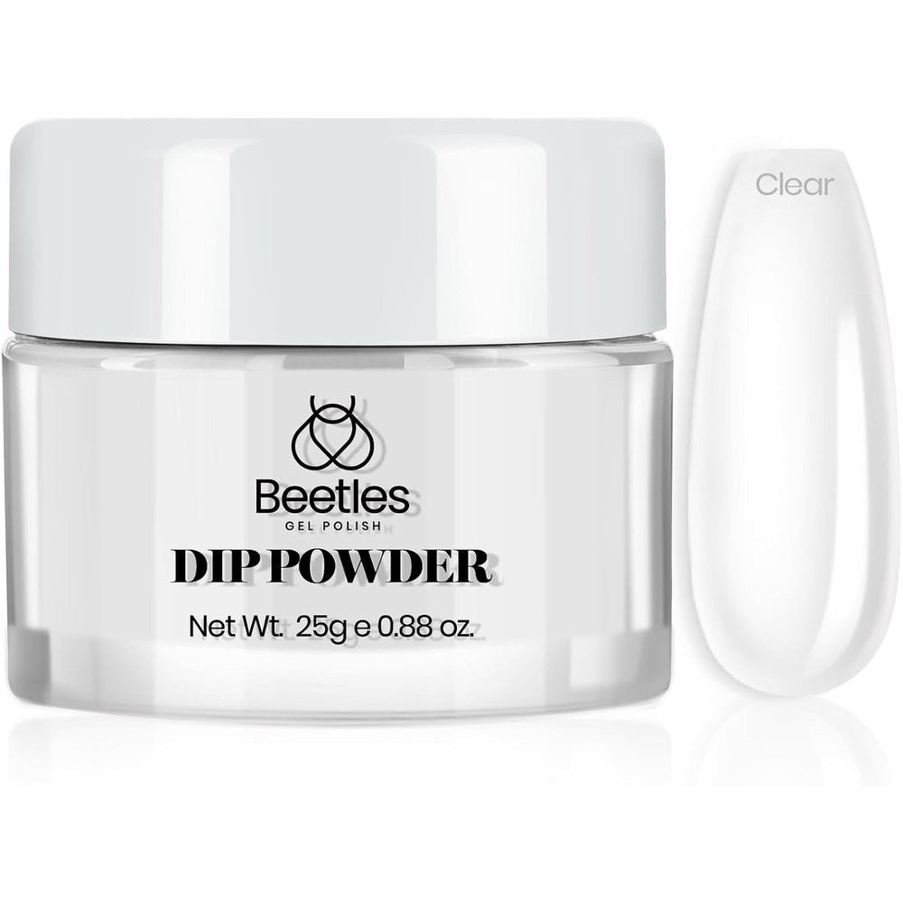 Beetles Dip Powder Clear Color 25g jar front view