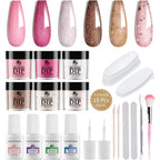Sutokaka dip powder nail kit front view showing 19-piece set