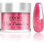 Eodci glitter pink dip powder jar front view container