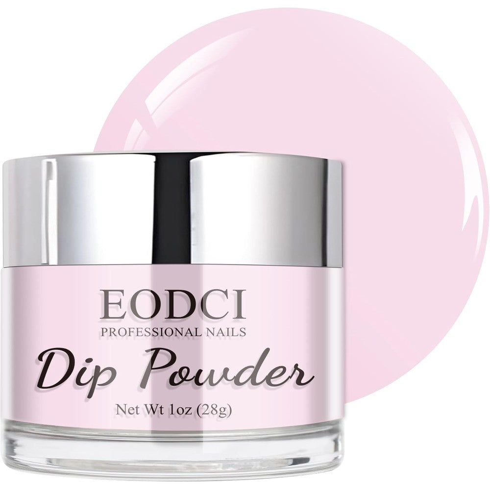 Eodci Pink Dip Powder 1 Ounce jar front view