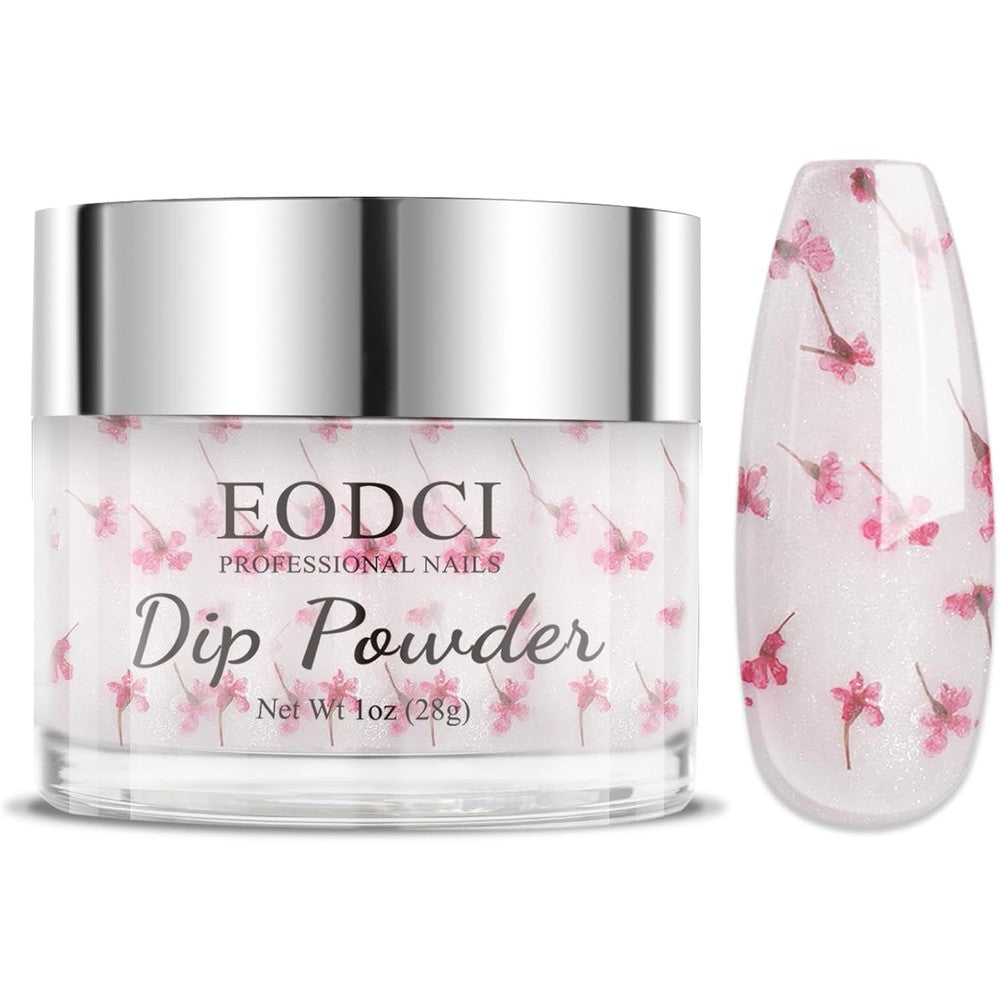 Eodci pink crystal dip powder 1 ounce jar front view