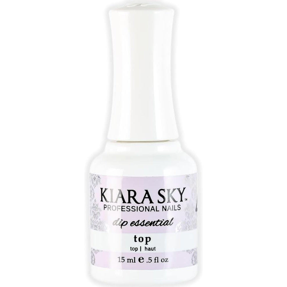 Kiara Sky Dip Manicure Nail Liquid Essentials Step Number 4 Top Coat front view bottle.
