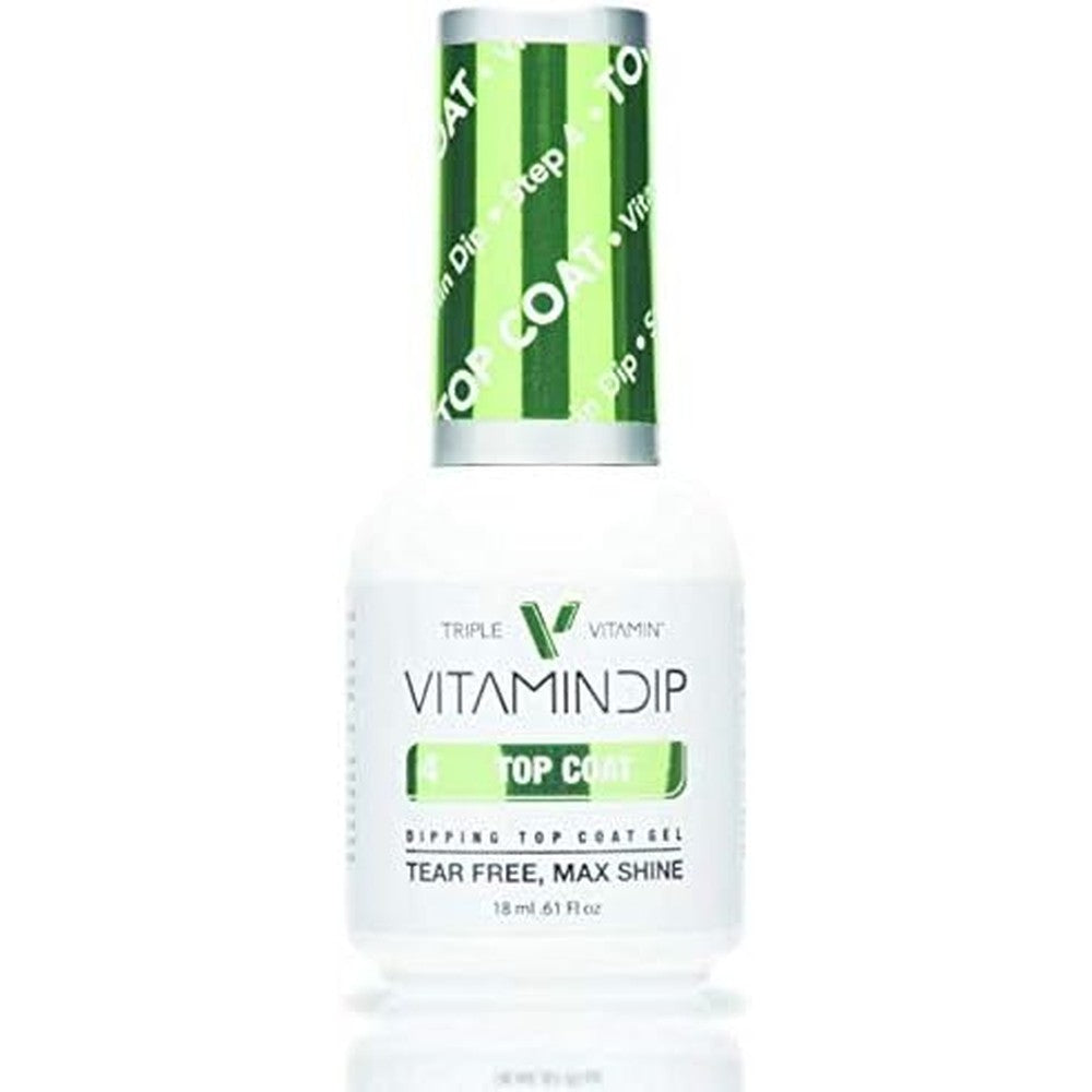 Triple Vitamin Dip Essential Liquid Top Coat front view professional gloss finish nail care