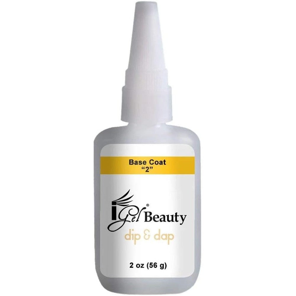 iGel Beauty Dip and Dap Number Two Base Coat two ounce refill bottle front view