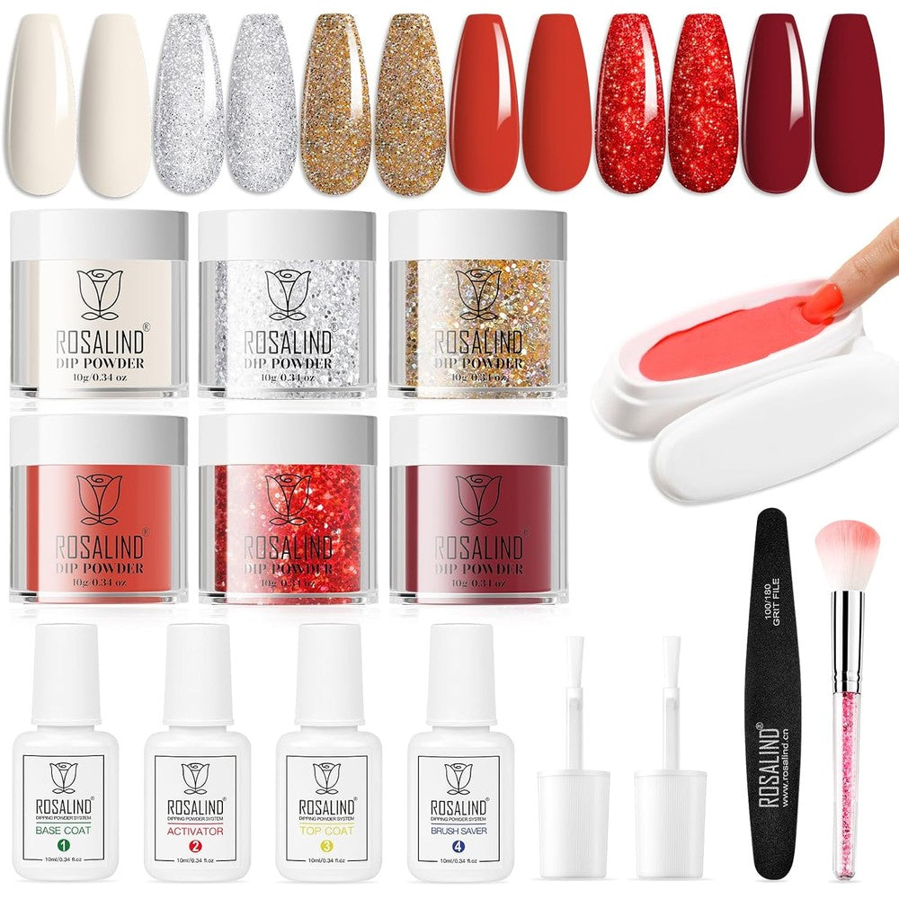 Rosalind 13 Piece Dipping Powder Nail Kit front view