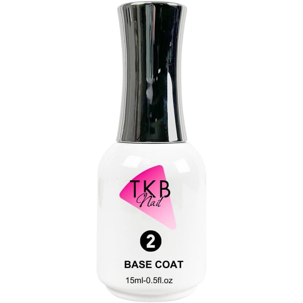 TKB Trading Nail Dip Powder Base Coat front view bottle for salon quality manicures.