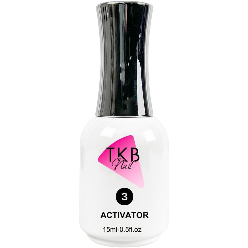 TKB Trading nail dip powder activator liquid front view bottle packaging