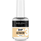 Karlash gel base dip powder system step 3 activator front view bottle