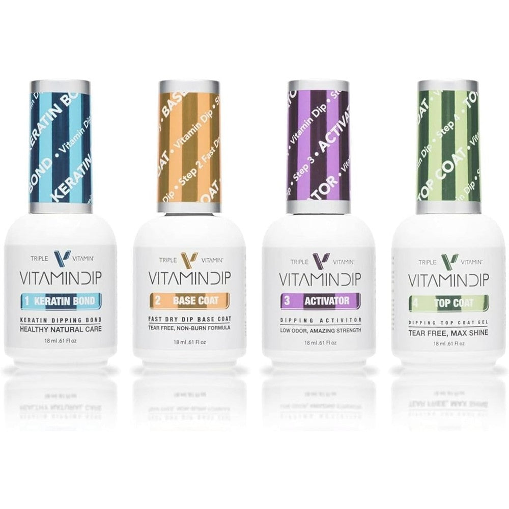 Triple Vitamin Dip Powder Nail Liquid Set front view packaging