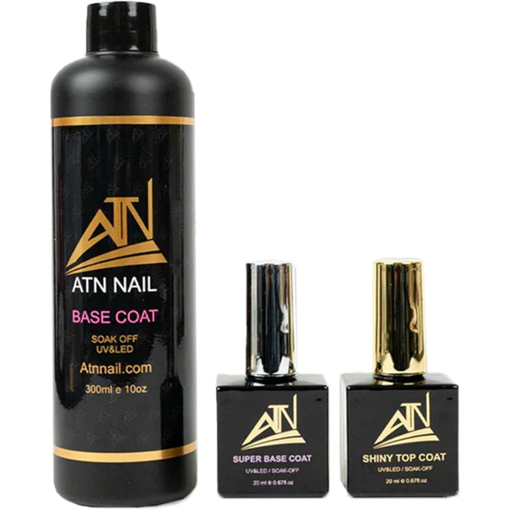 Atn Nail Base Coat Super Strong Refill 10 Fluid Ounce bottle front view professional gel polish