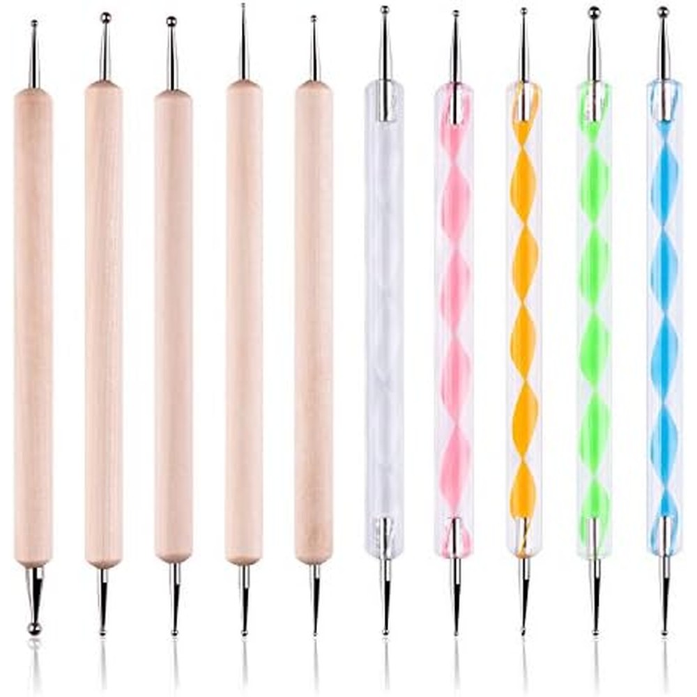 Petutu 10 piece dotting tool set front view