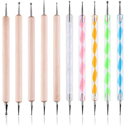 Petutu 10 piece dotting tool set front view