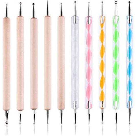 Petutu 10 piece dotting tool set front view
