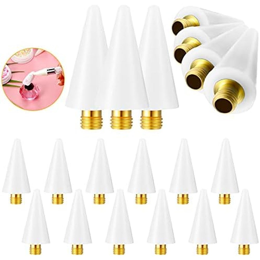 Blulu wax replacement head tips 12 pieces pack front view featuring white wax heads with brass screws
