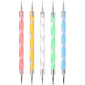 Siyuwuro 5 Piece Double Ended Nail Art Dotting Pens set front view