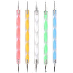 Siyuwuro 5 Piece Double Ended Nail Art Dotting Pens set front view