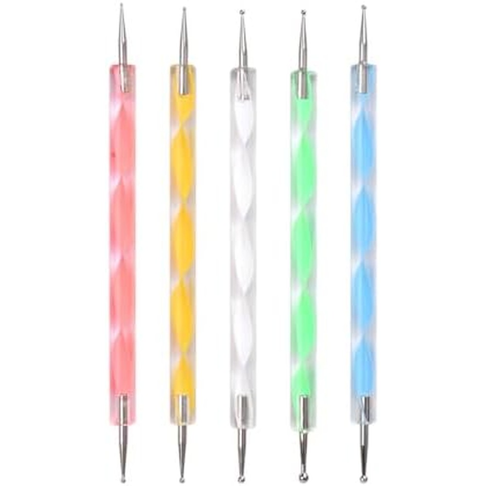 Siyuwuro 5 Piece Double Ended Nail Art Dotting Pens set front view